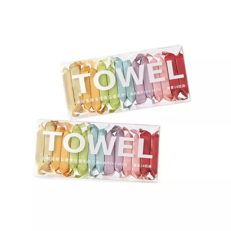 New Portable Compressed Towel Disposable Face Towel Boxed Pure Cotton Cleansing Towel For Business Travel Hotel Towel
