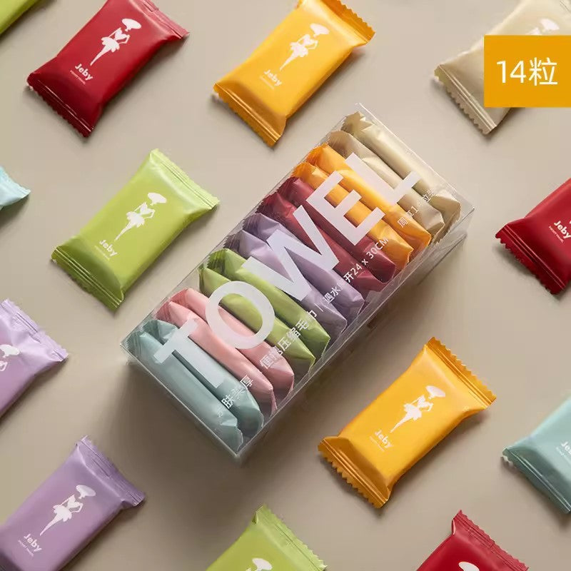 New Portable Compressed Towel Disposable Face Towel Boxed Pure Cotton Cleansing Towel For Business Travel Hotel Towel